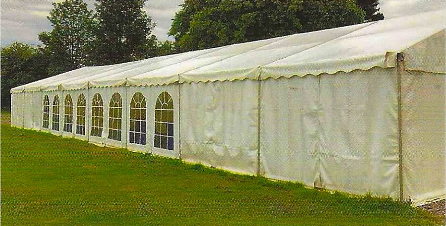 White marquee on lawn
